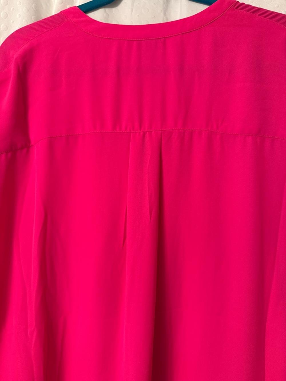 torrid Bright Hot Pink Zip Front Blouse Size 0 - Picture 6 of 7